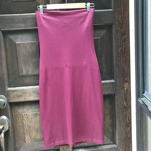 J crew strapless dress — burgundy color